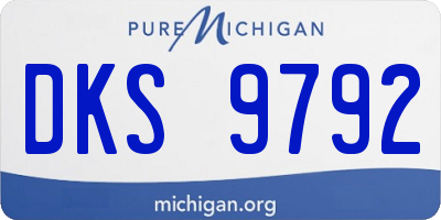 MI license plate DKS9792