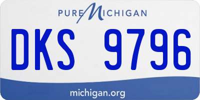 MI license plate DKS9796
