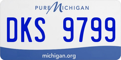 MI license plate DKS9799