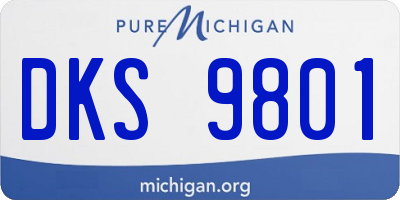 MI license plate DKS9801