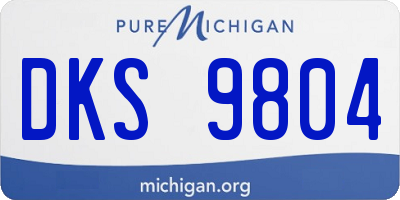 MI license plate DKS9804