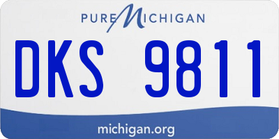 MI license plate DKS9811