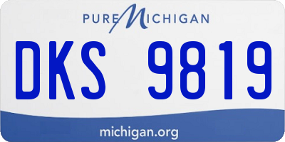 MI license plate DKS9819