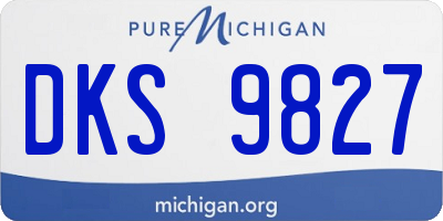 MI license plate DKS9827