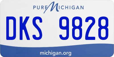 MI license plate DKS9828