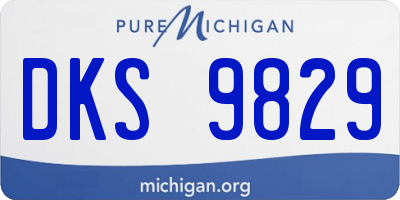 MI license plate DKS9829