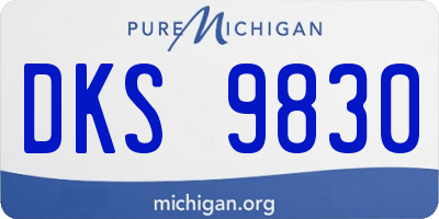 MI license plate DKS9830