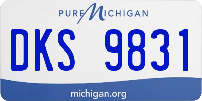 MI license plate DKS9831