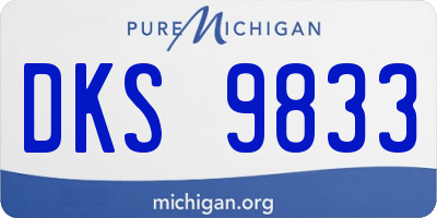 MI license plate DKS9833
