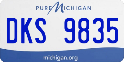 MI license plate DKS9835