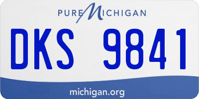 MI license plate DKS9841
