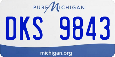 MI license plate DKS9843