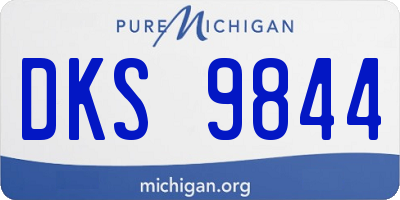MI license plate DKS9844