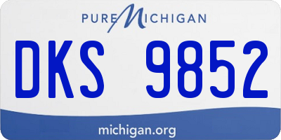 MI license plate DKS9852