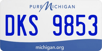 MI license plate DKS9853