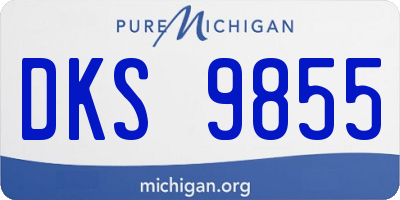 MI license plate DKS9855