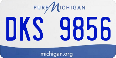 MI license plate DKS9856