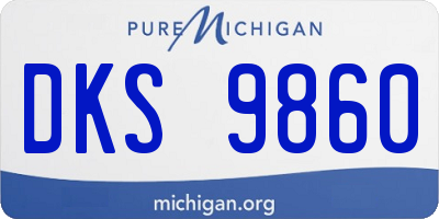 MI license plate DKS9860