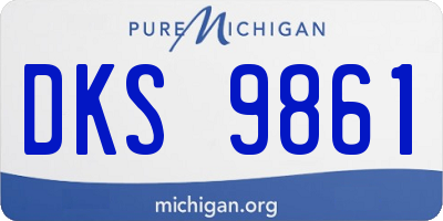 MI license plate DKS9861