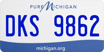 MI license plate DKS9862