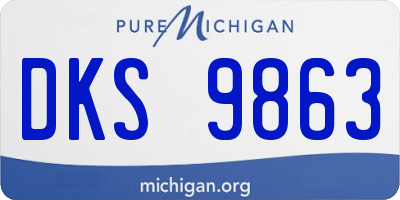 MI license plate DKS9863