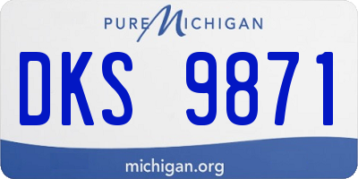 MI license plate DKS9871