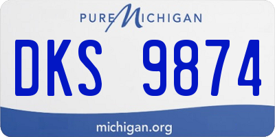 MI license plate DKS9874