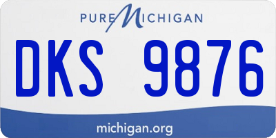 MI license plate DKS9876