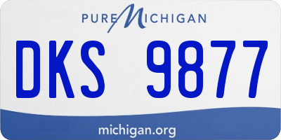 MI license plate DKS9877
