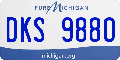 MI license plate DKS9880