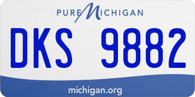 MI license plate DKS9882