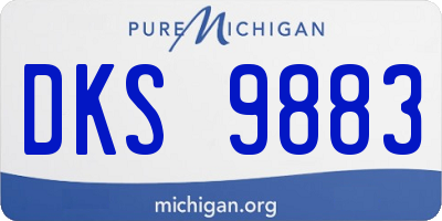 MI license plate DKS9883