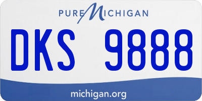 MI license plate DKS9888