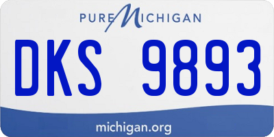 MI license plate DKS9893