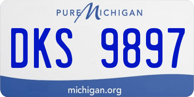 MI license plate DKS9897