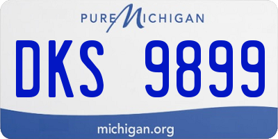 MI license plate DKS9899