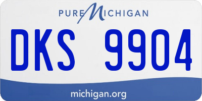 MI license plate DKS9904