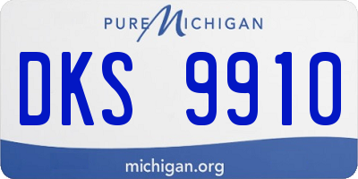 MI license plate DKS9910