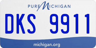 MI license plate DKS9911