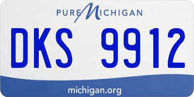 MI license plate DKS9912