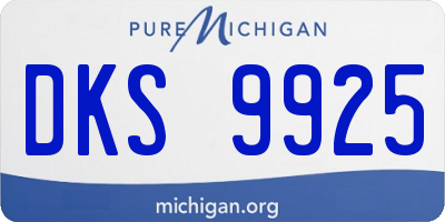 MI license plate DKS9925