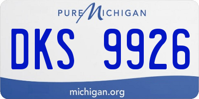 MI license plate DKS9926