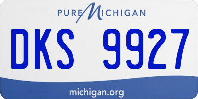 MI license plate DKS9927