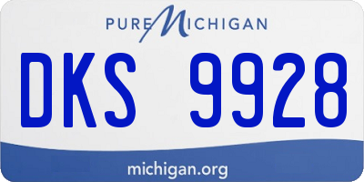 MI license plate DKS9928