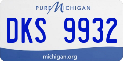 MI license plate DKS9932