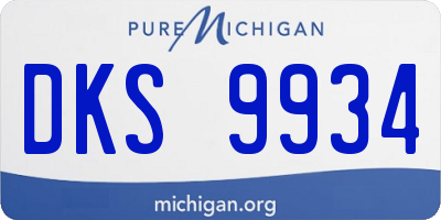 MI license plate DKS9934