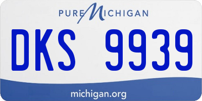 MI license plate DKS9939
