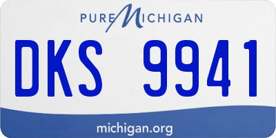 MI license plate DKS9941