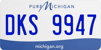 MI license plate DKS9947