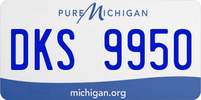 MI license plate DKS9950